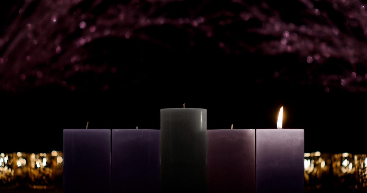 Advent Classic Hope Candles Still Background