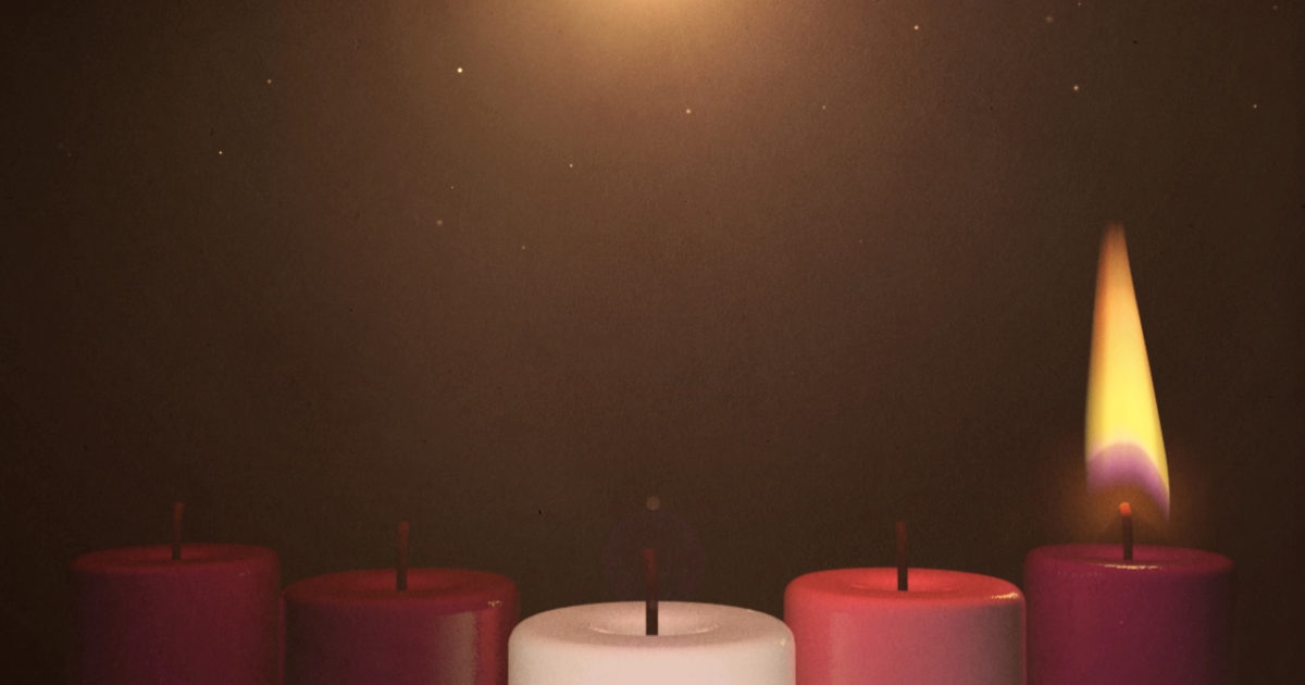 Advent Candles Week 1 Still Background