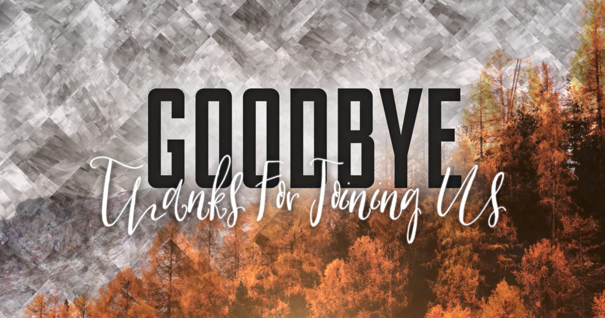 Colorful Fall Goodbye Still Background