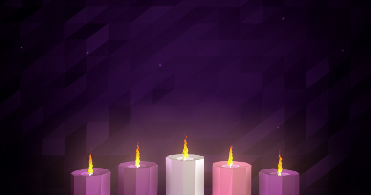 Digital Advent Candles Week 5 Still Background