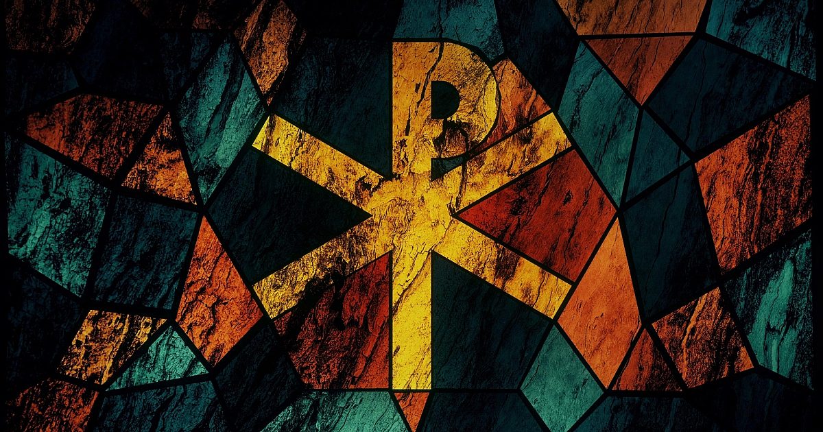 Iconic Glass Chi Rho Still | Still Background