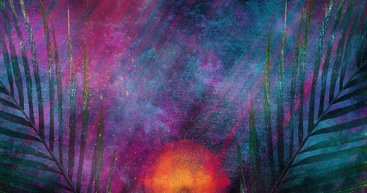 Radiant Paint Still Palms 03 Still Background