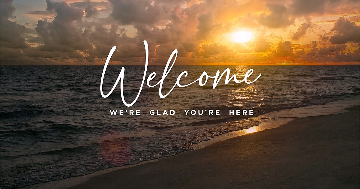 Sunset Beach Welcome Still Still Background