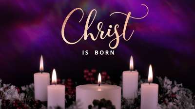 Advent Wreath Christ is Born Still