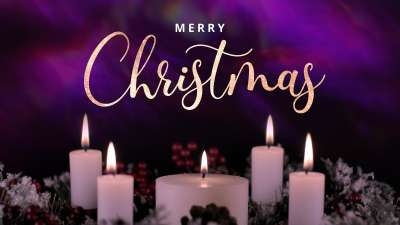 Advent Wreath Merry Christmas Still