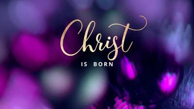 Christmas Ornamental Christ is Born Still