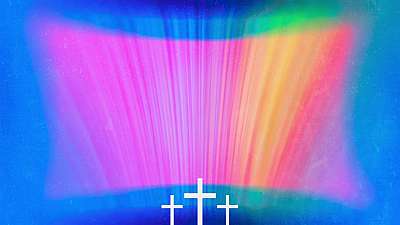 Chromatic Light Color Flare Cross Still
