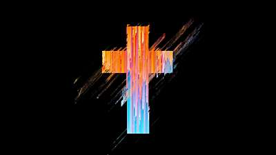 Color Strokes Cross Dark Still