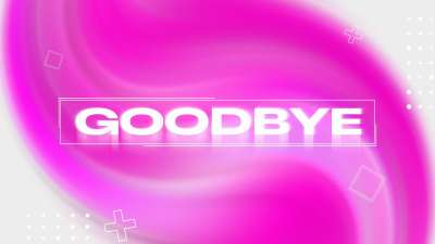Gradient Swirls Goodbye Graphic
