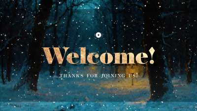 Snow Day Welcome Stream Still