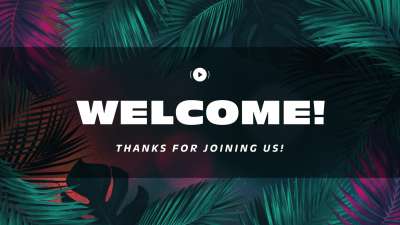 Vibrant Palms Welcome Stream Still