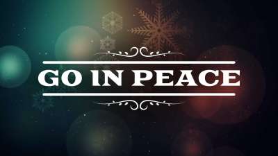 Vintage Christmas Go In Peace Still