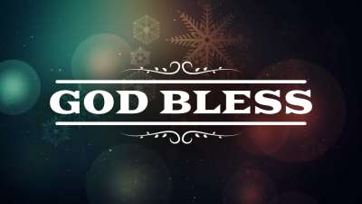 Vintage Christmas God Bless Still