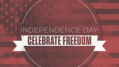 Vintage Patriotic Sky Independence Day Still