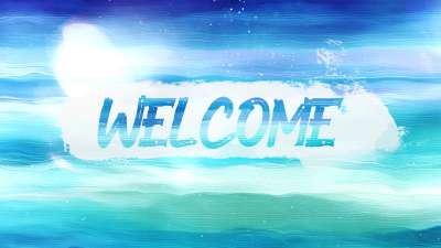 Watercolor Canvas Welcome Still