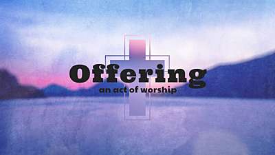 Watercolor Cross Offering Still