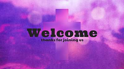 Watercolor Cross Welcome Still